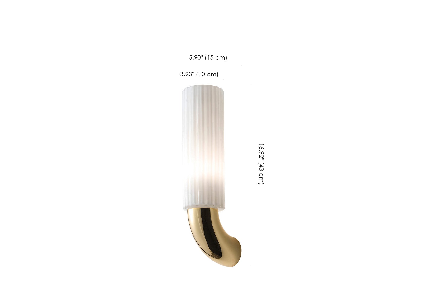 Lighting Lab Tube Glass Wall Sconce 21051/AM