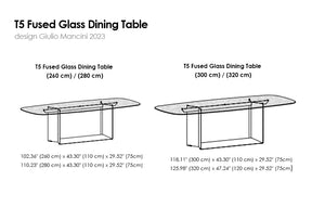 T5 Fused Glass Dining Table