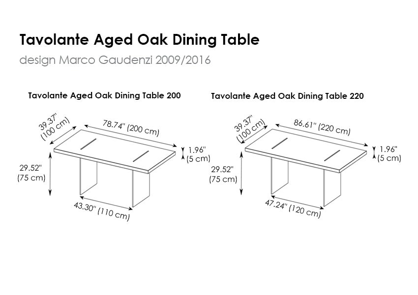 Tavolante Aged Oak Dining Table