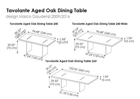 Tavolante Aged Oak Dining Table