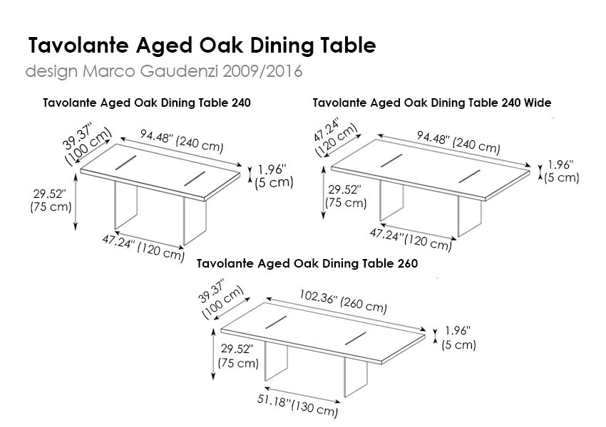 Tavolante Aged Oak Dining Table