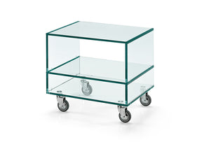 Grattacielo Bed Side Table On Casters