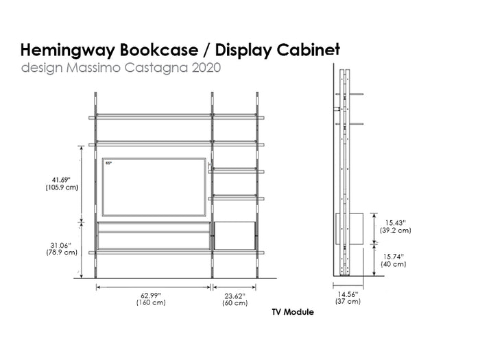 Hemingway Bookcase / Display Cabinet