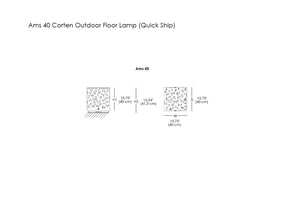 Ams 40 Corten Outdoor Floor Lamp (Quick Ship)
