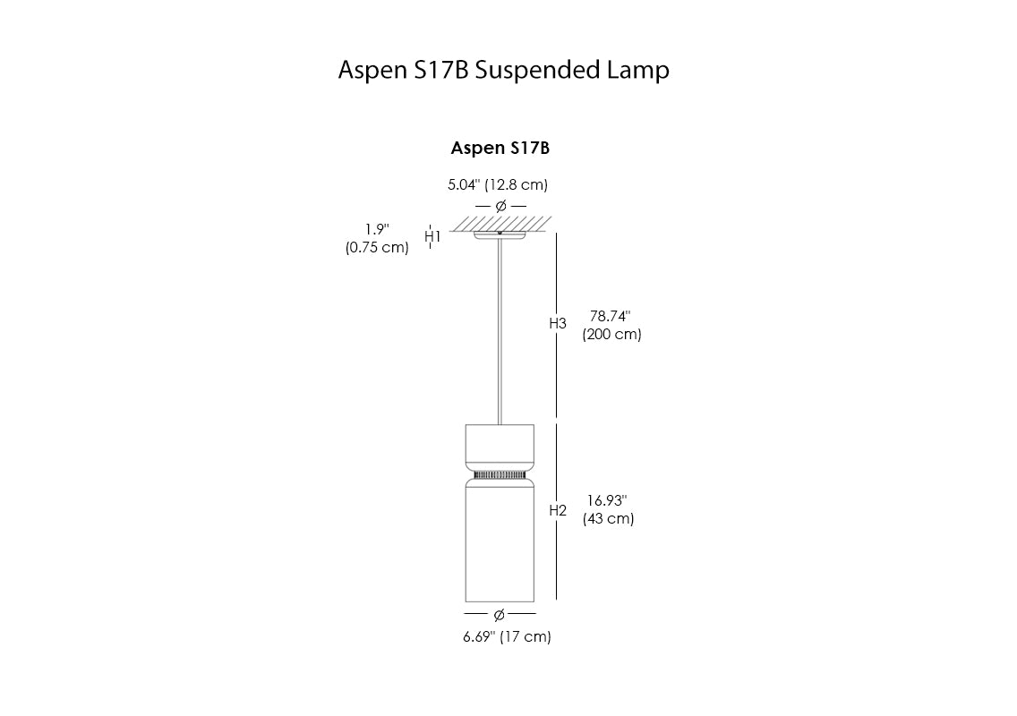 Aspen S17B Suspended Lamp