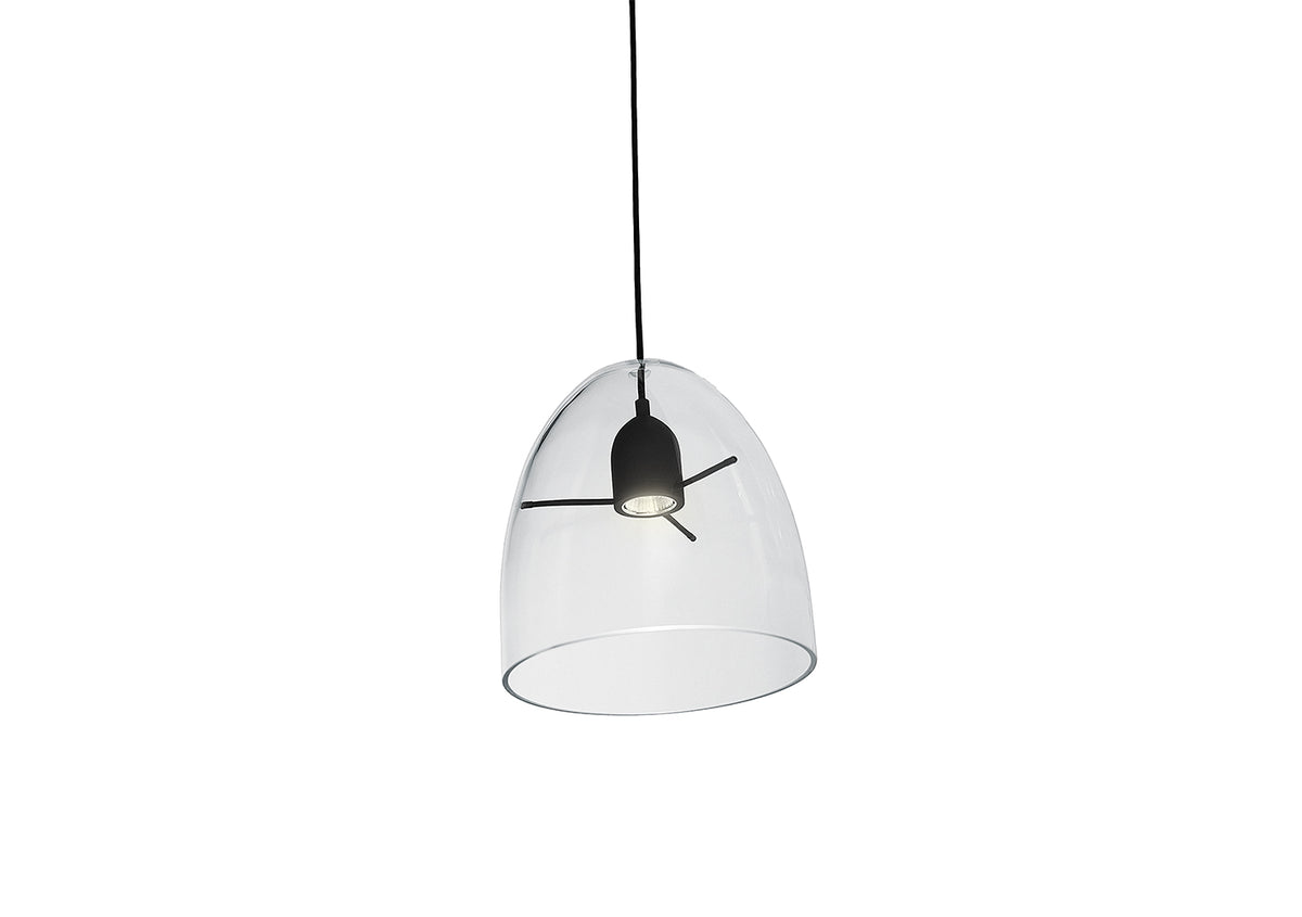 Centra S1 In Transparent - Black Shade Suspended Lamp (Quick Ship)