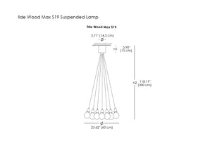 Ilde Wood Max S19 Suspended Lamp