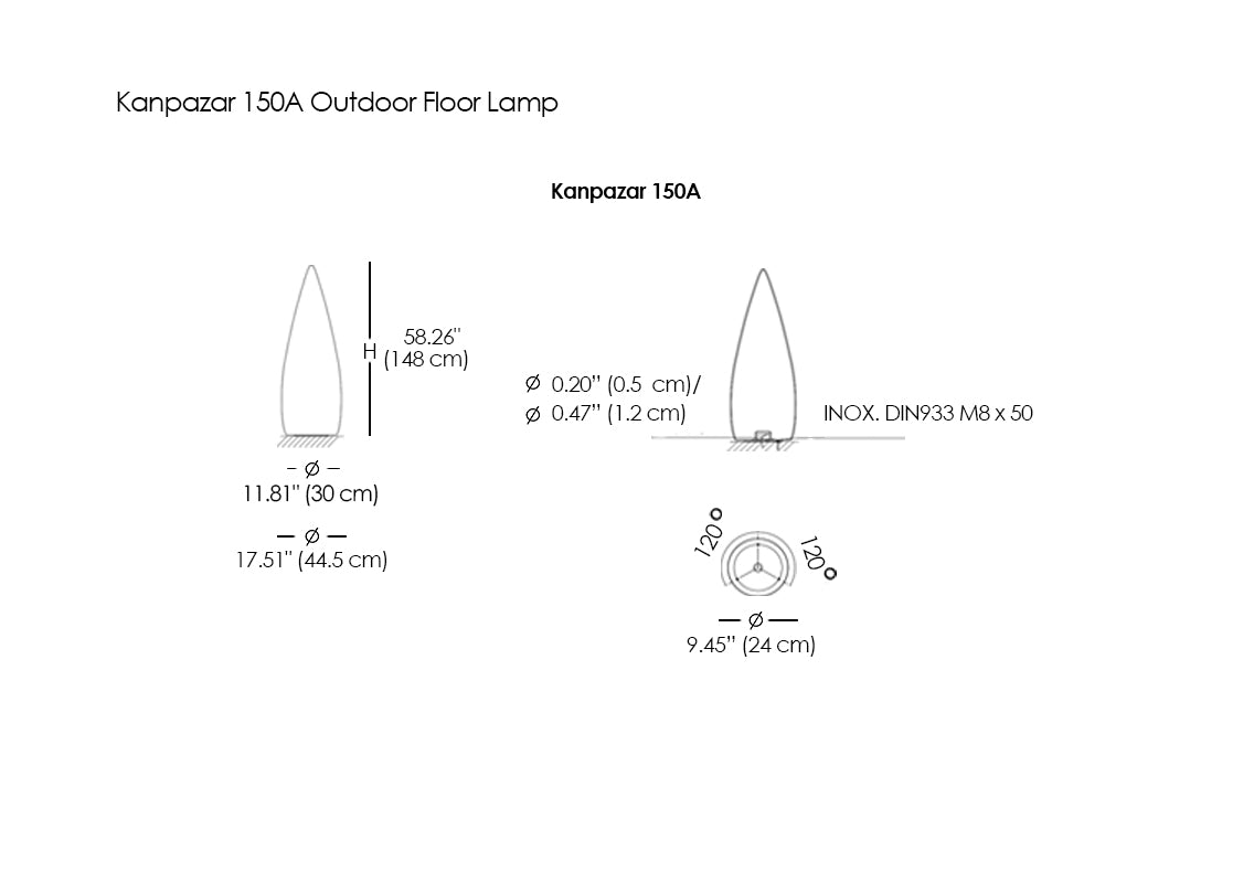 Kanpazar 150A Outdoor Floor Lamp