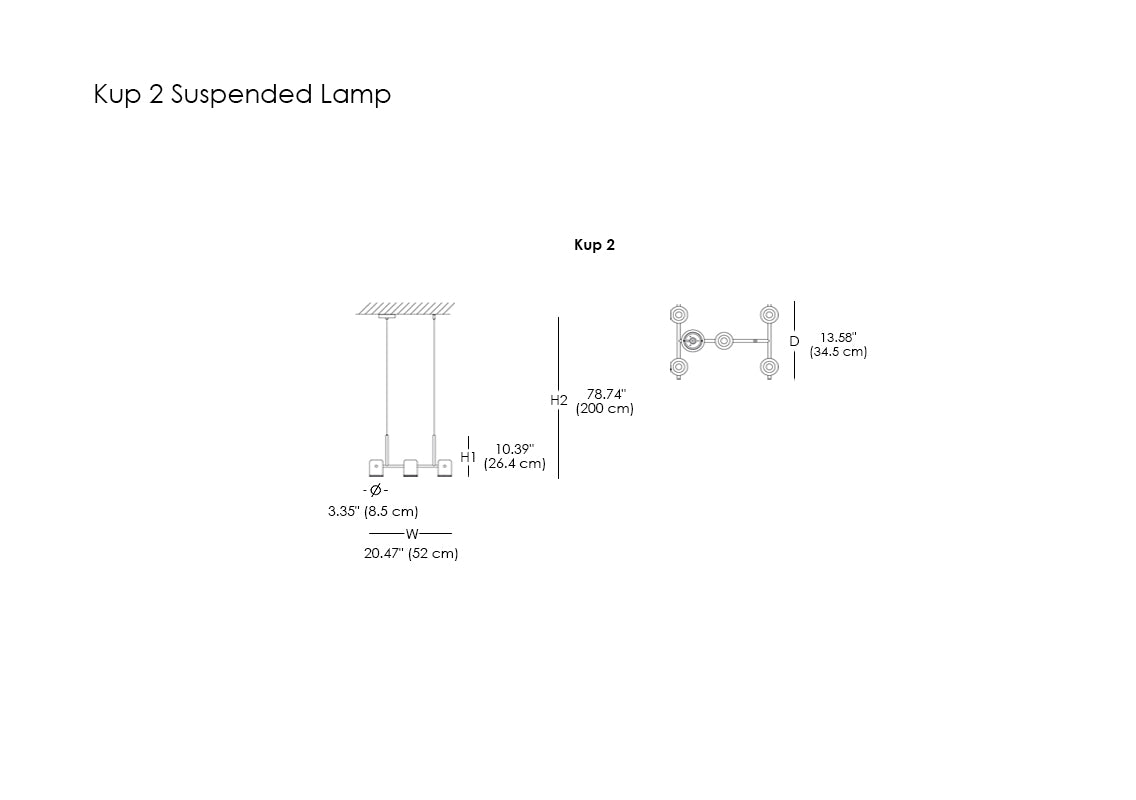 Kup 1 And Kup 2 Suspended Lamps