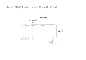Speers S1 Black-Copper Suspended Lamp (Quick Ship)