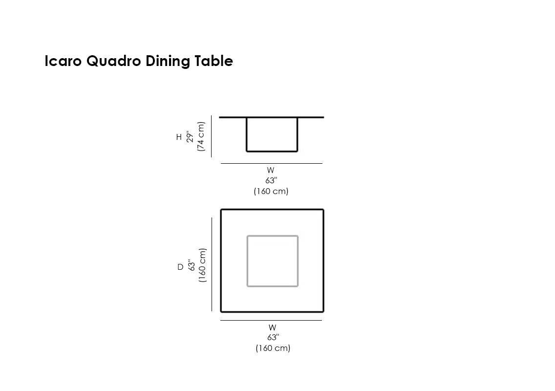 Icaro Quadro Dining Table