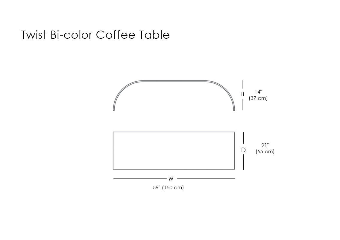 Twist Bi-Color Coffee Table