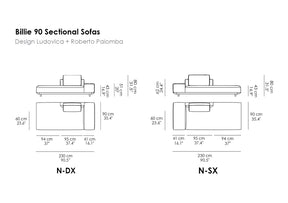 Billie 90 Sectional Sofas