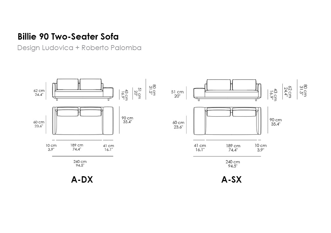 Billie 90 Sofa