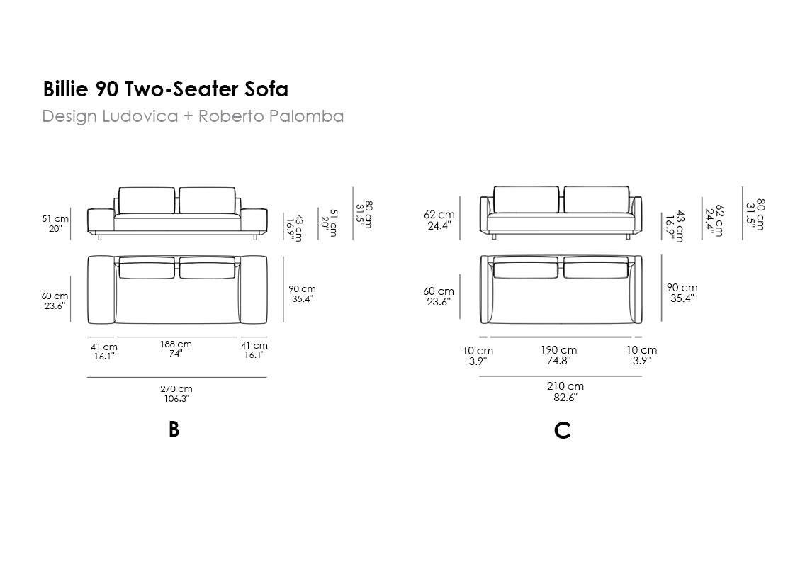 Billie 90 Sofa