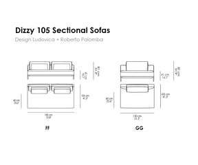 Dizzy 105 Sectional Sofas