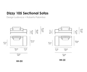 Dizzy 105 Sectional Sofas