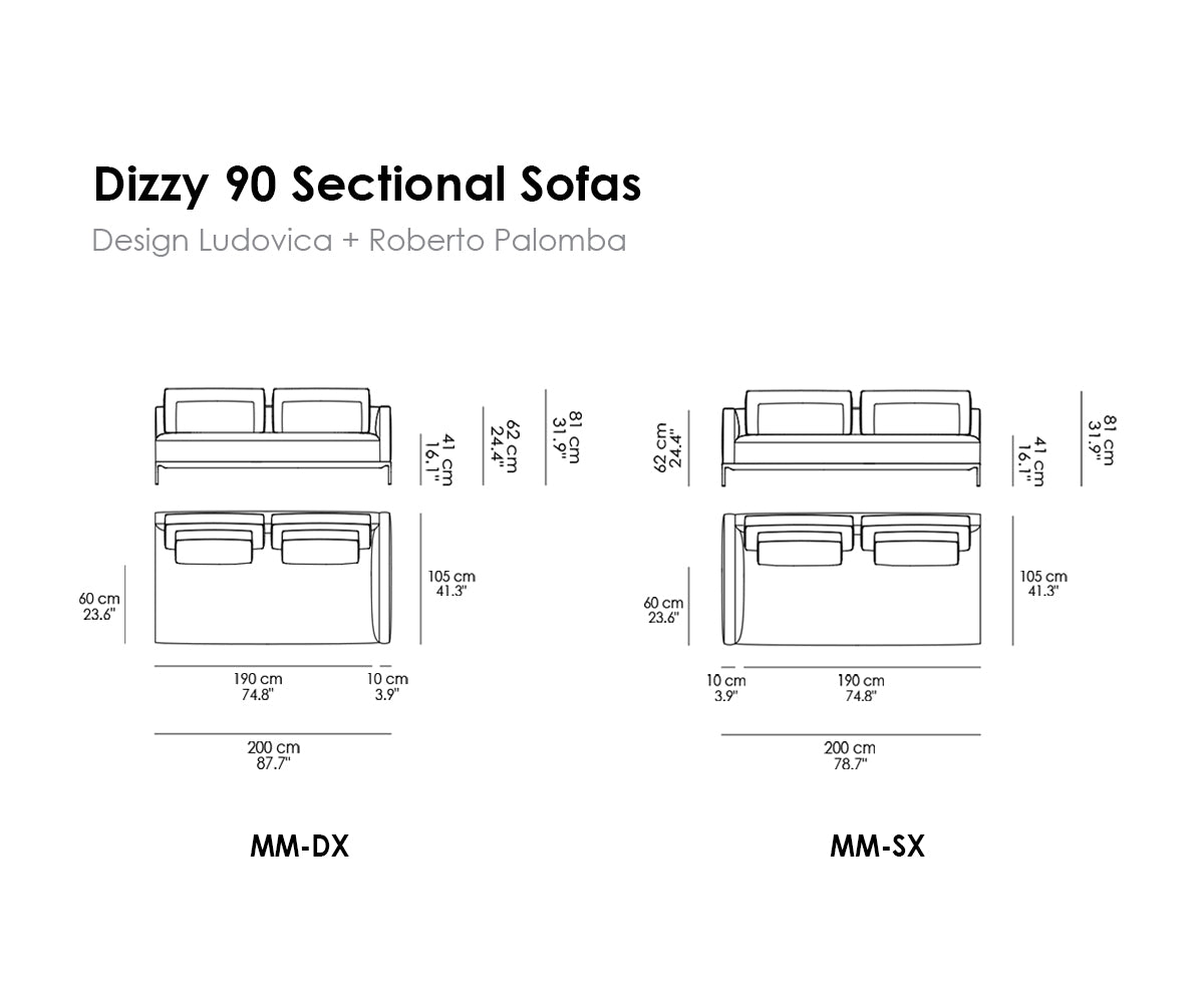 Dizzy 105 Sectional Sofas