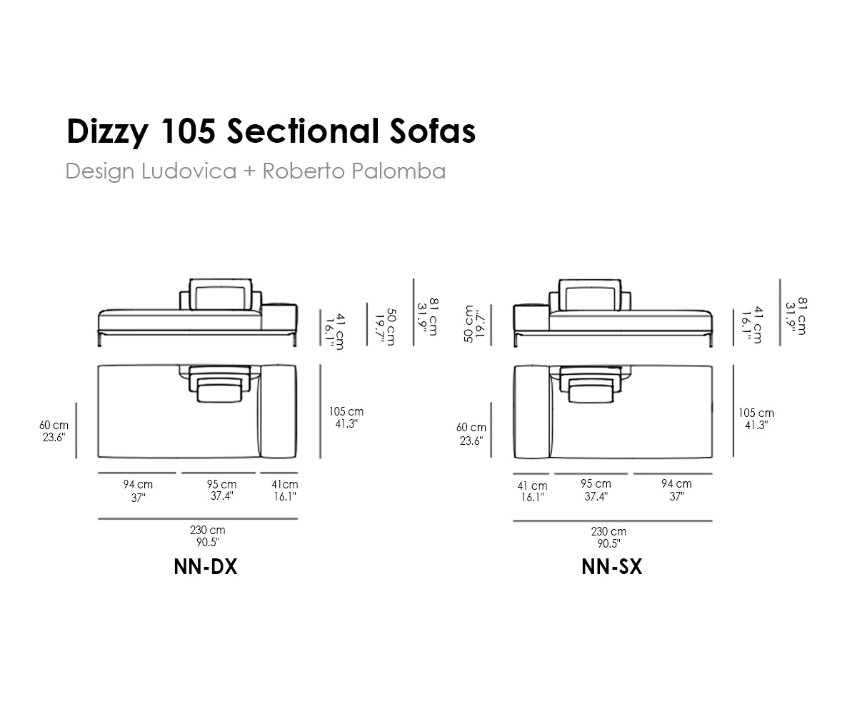 Dizzy 105 Sectional Sofas