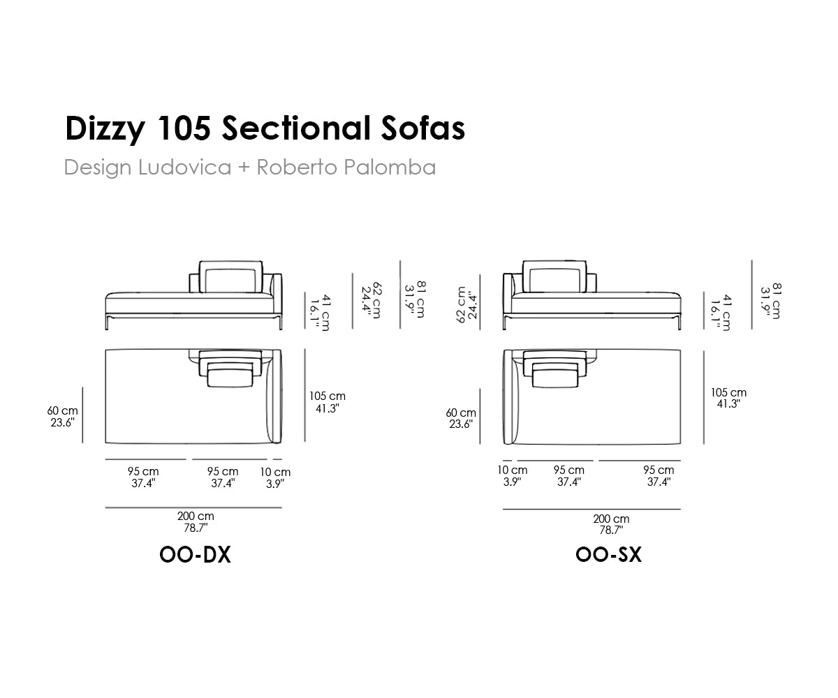 Dizzy 105 Sectional Sofas