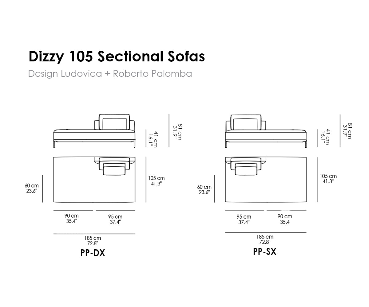 Dizzy 105 Sectional Sofas