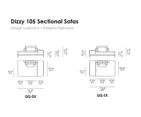 Dizzy 105 Sectional Sofas