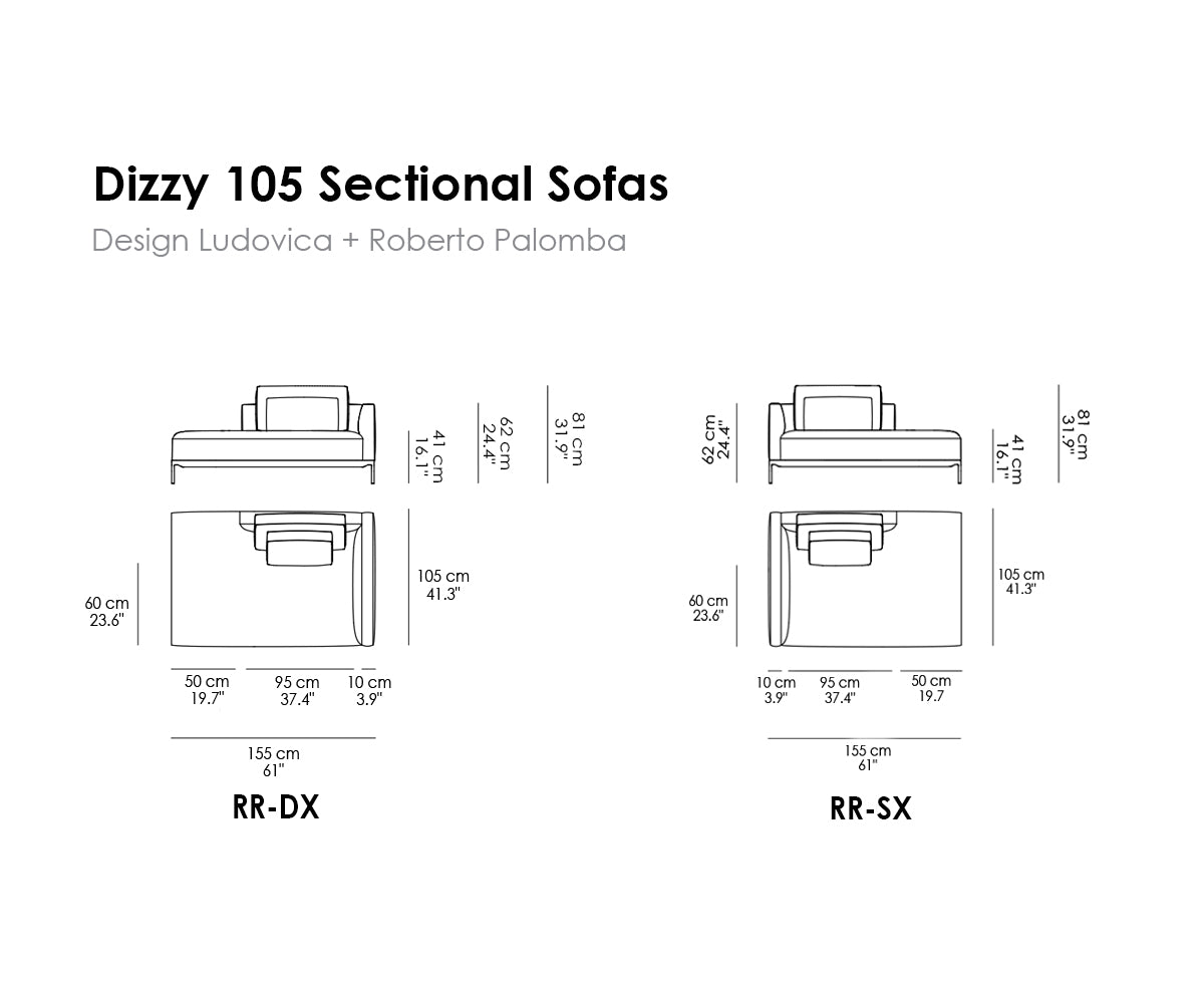 Dizzy 105 Sectional Sofas