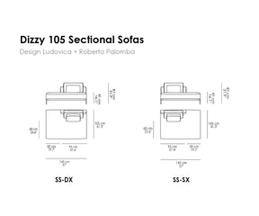 Dizzy 105 Sectional Sofas