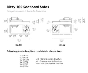 Dizzy 105 Sectional Sofas