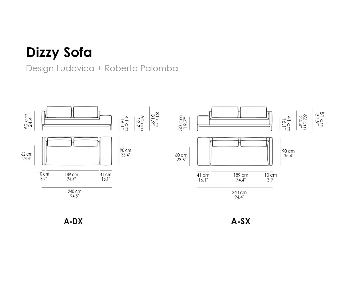 Dizzy Sofa. Removable Cover.