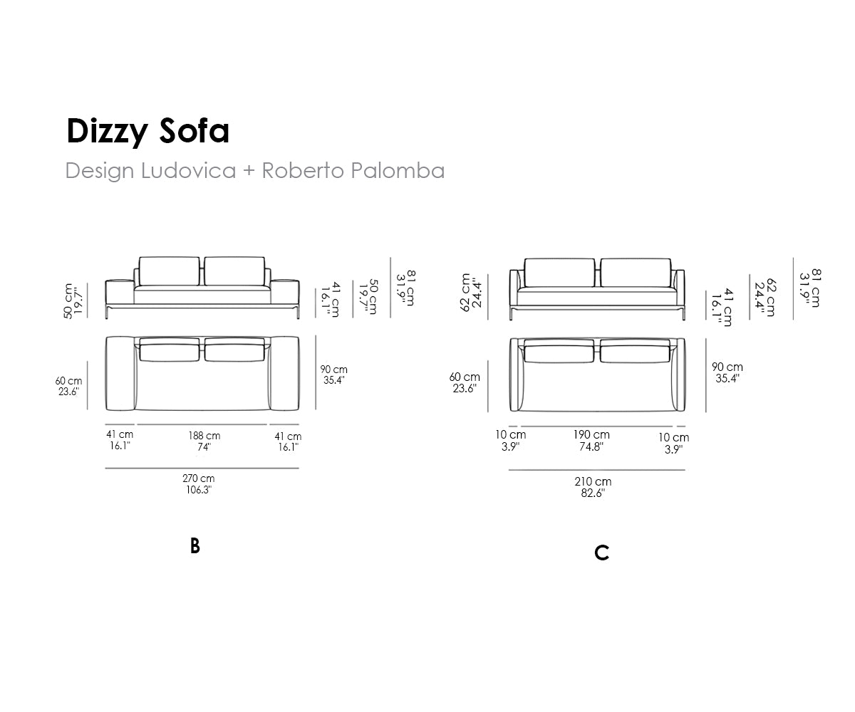 Dizzy Sofa. Removable Cover.