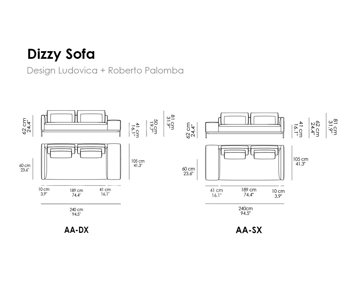 Dizzy Sofa. Removable Cover.