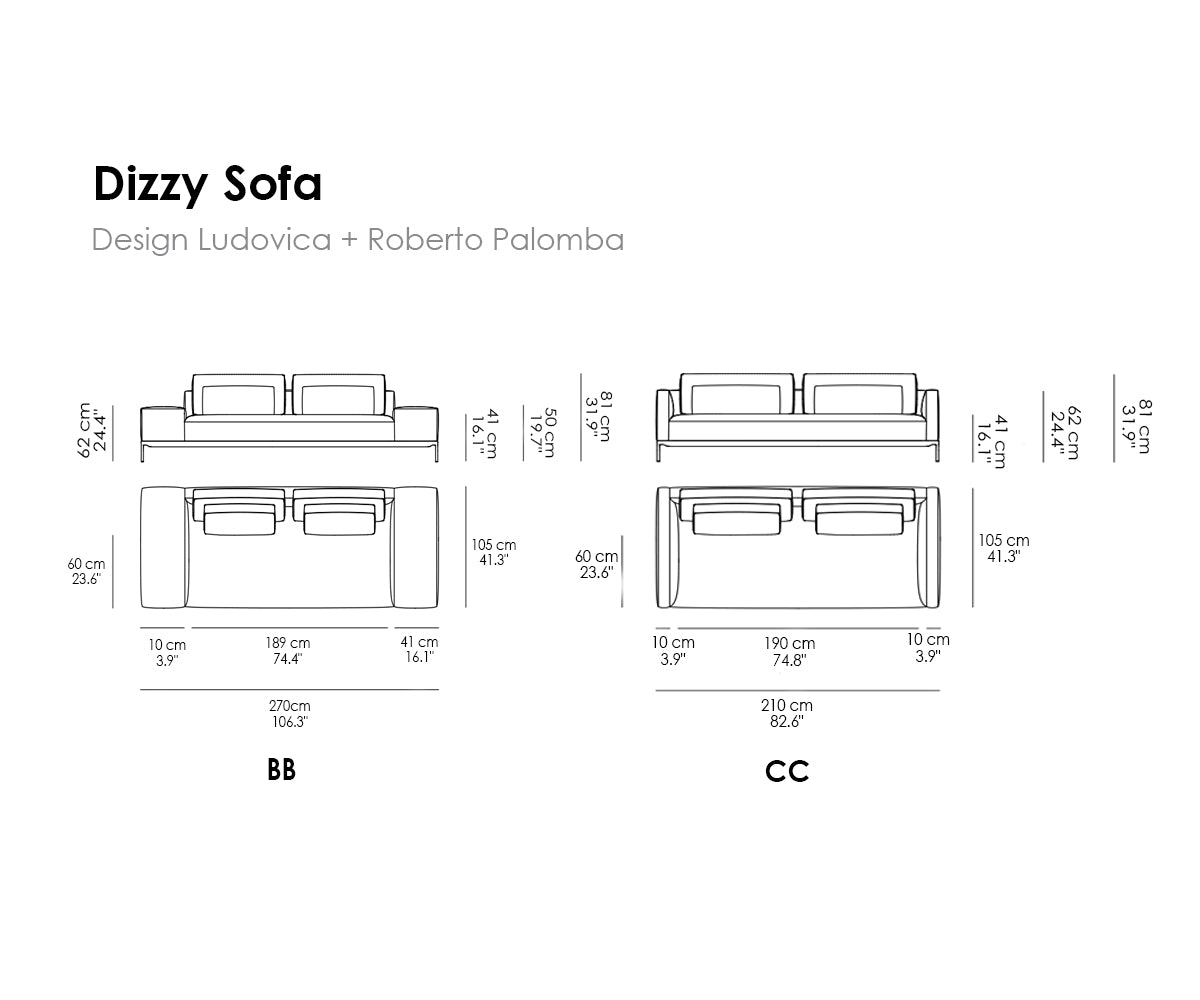 Dizzy Sofa. Removable Cover.