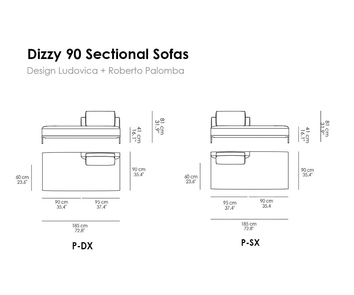 Dizzy 90 Sectional Sofas