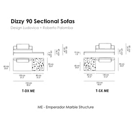 Dizzy 90 Sectional Sofas