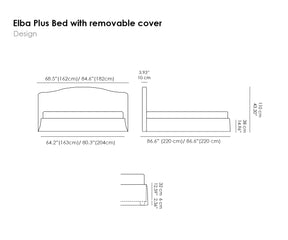 Elba Plus Bed. Removable Cover.