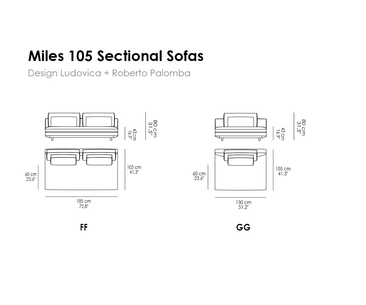 Miles 105 Sectional Sofas