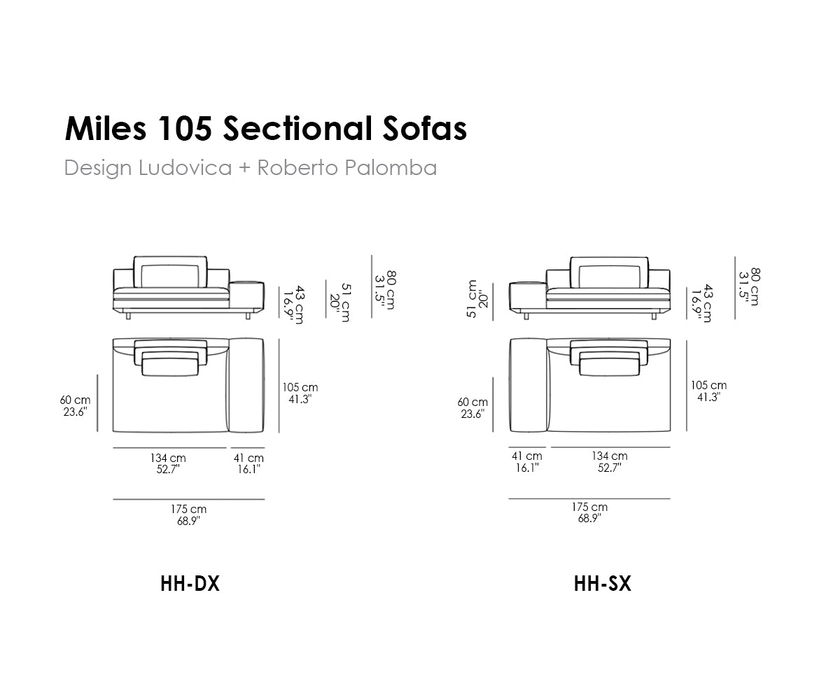 Miles 105 Sectional Sofas