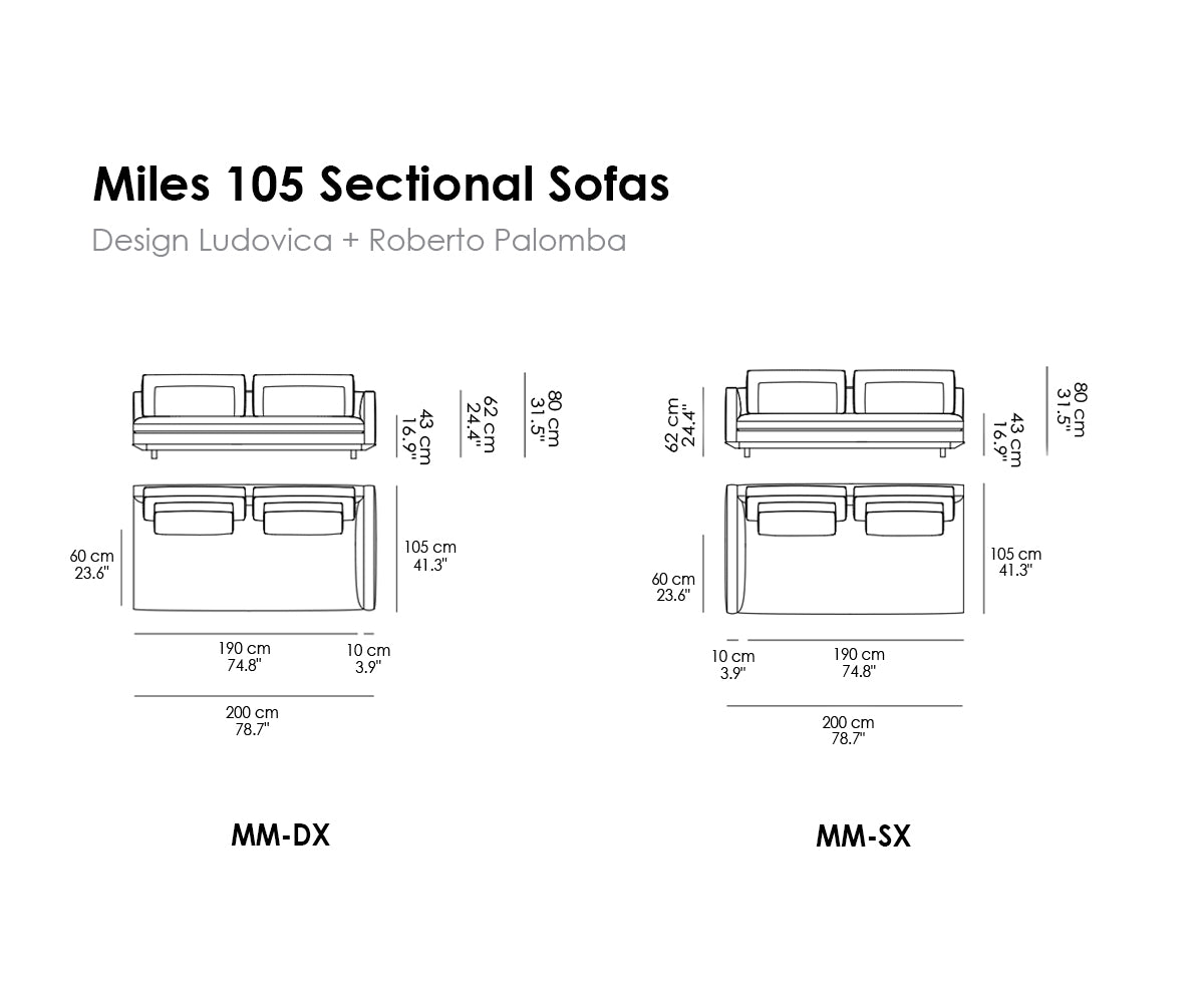 Miles 105 Sectional Sofas