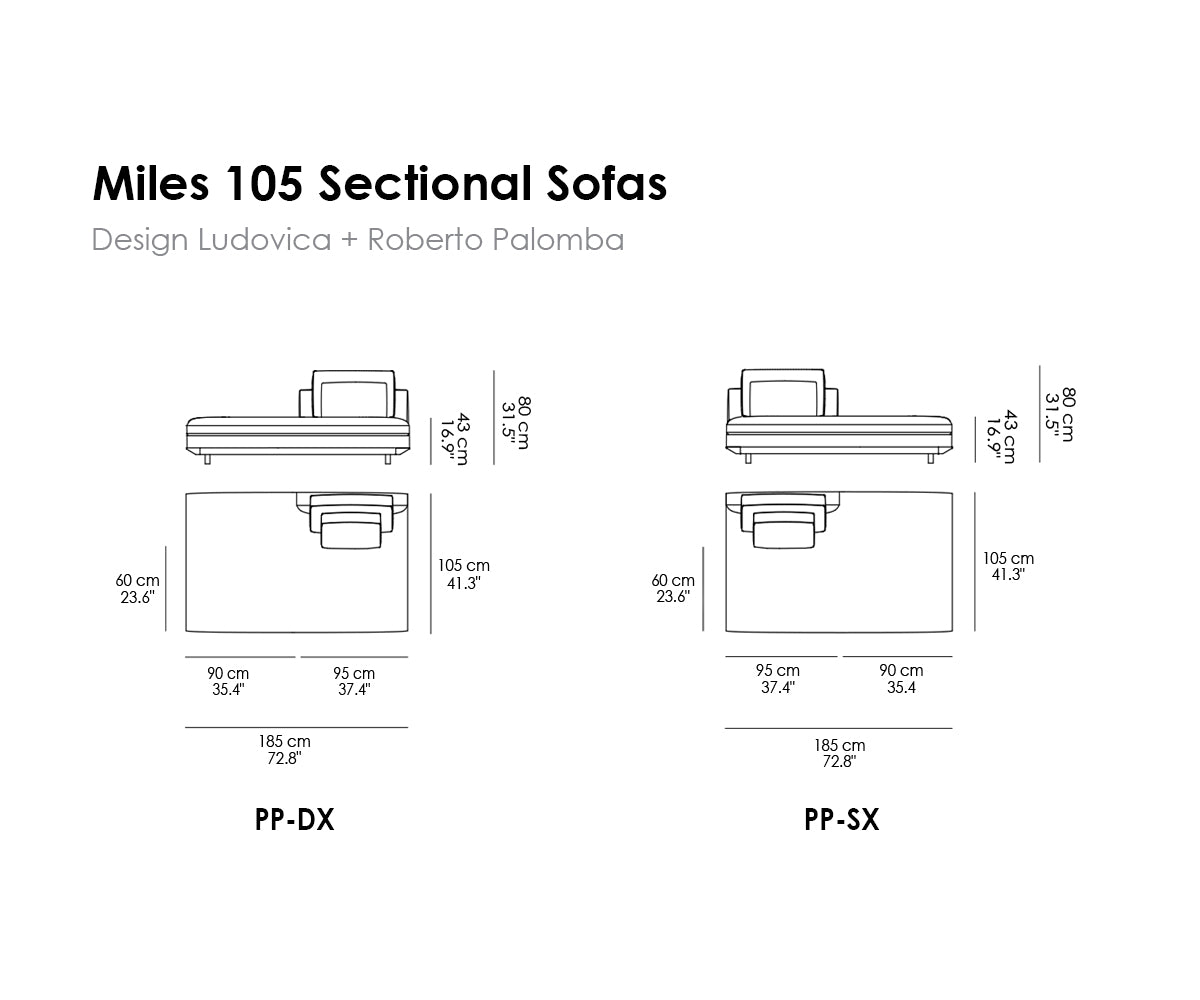 Miles 105 Sectional Sofas