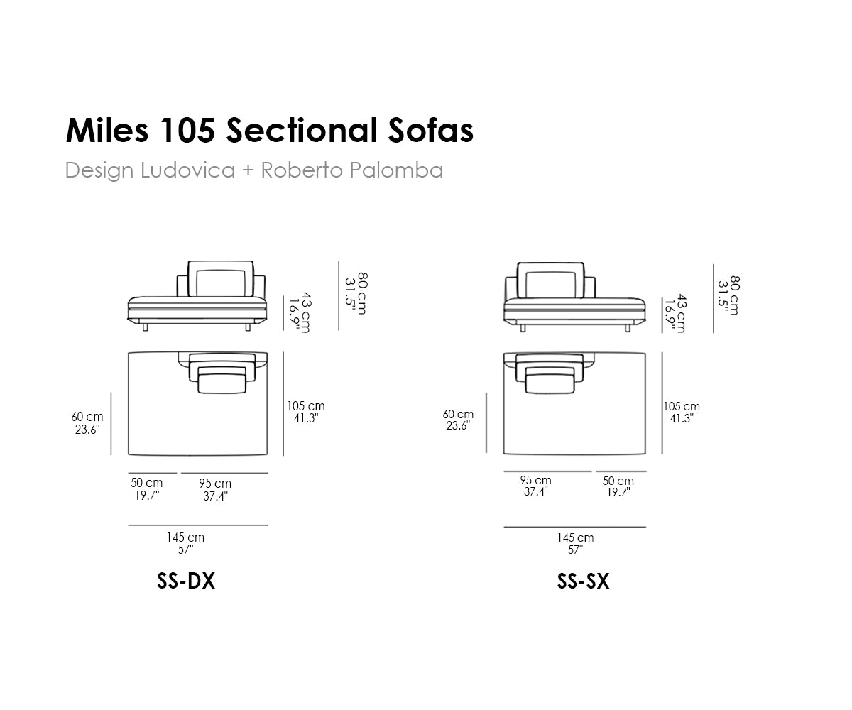 Miles 105 Sectional Sofas