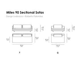 Miles 90 Sectional Sofas