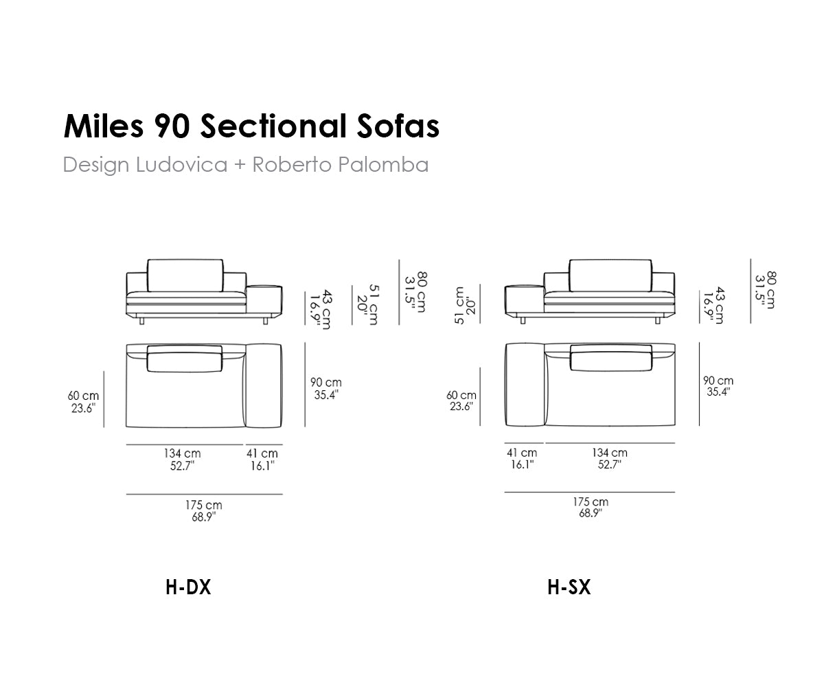 Miles 90 Sectional Sofas