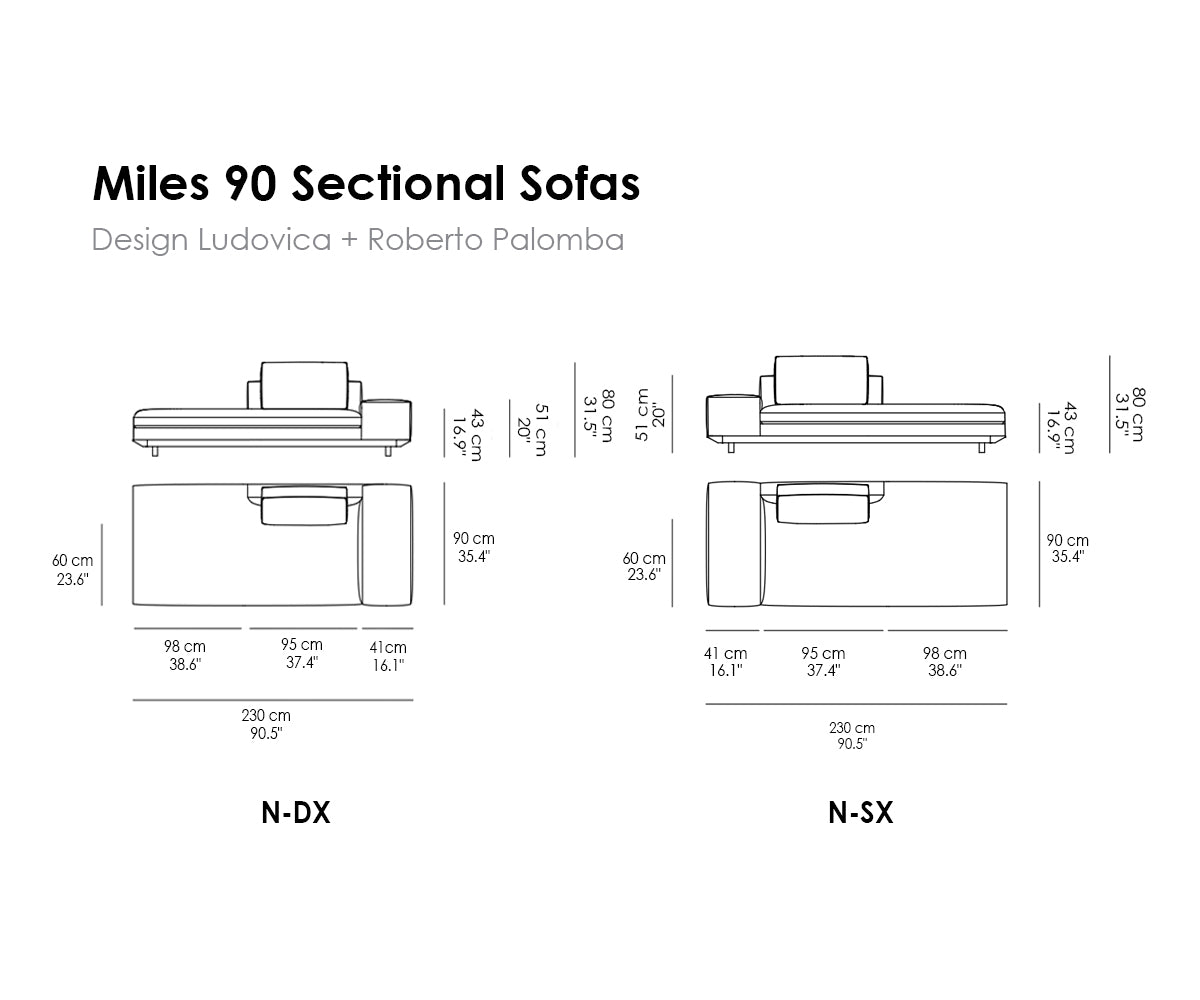 Miles 90 Sectional Sofas