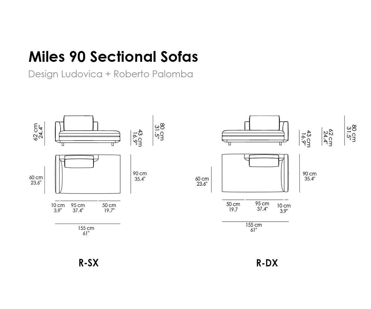 Miles 90 Sectional Sofas