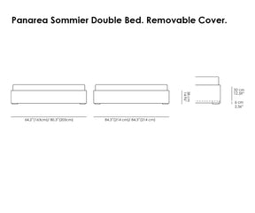 Panarea Sommier Double Bed. Removable Cover.