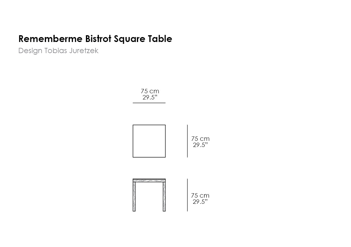 Rememberme Bistrot Square Table