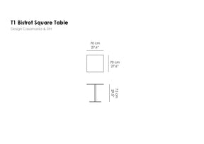 T1 Bistrot Square Table