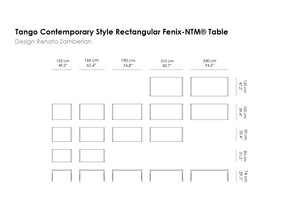 Tango Contemporary Style Rectangular Fenix-NTM® Table