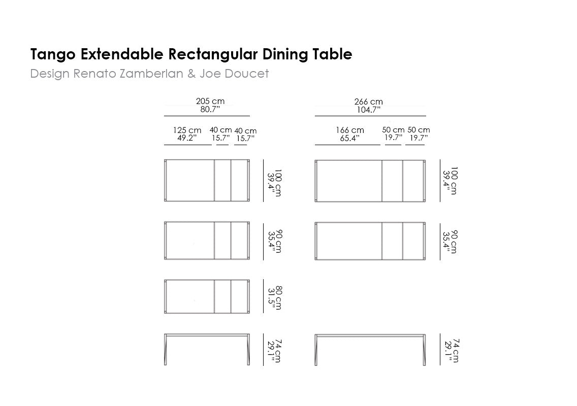 Tango Extendable Rectangular Dining Table